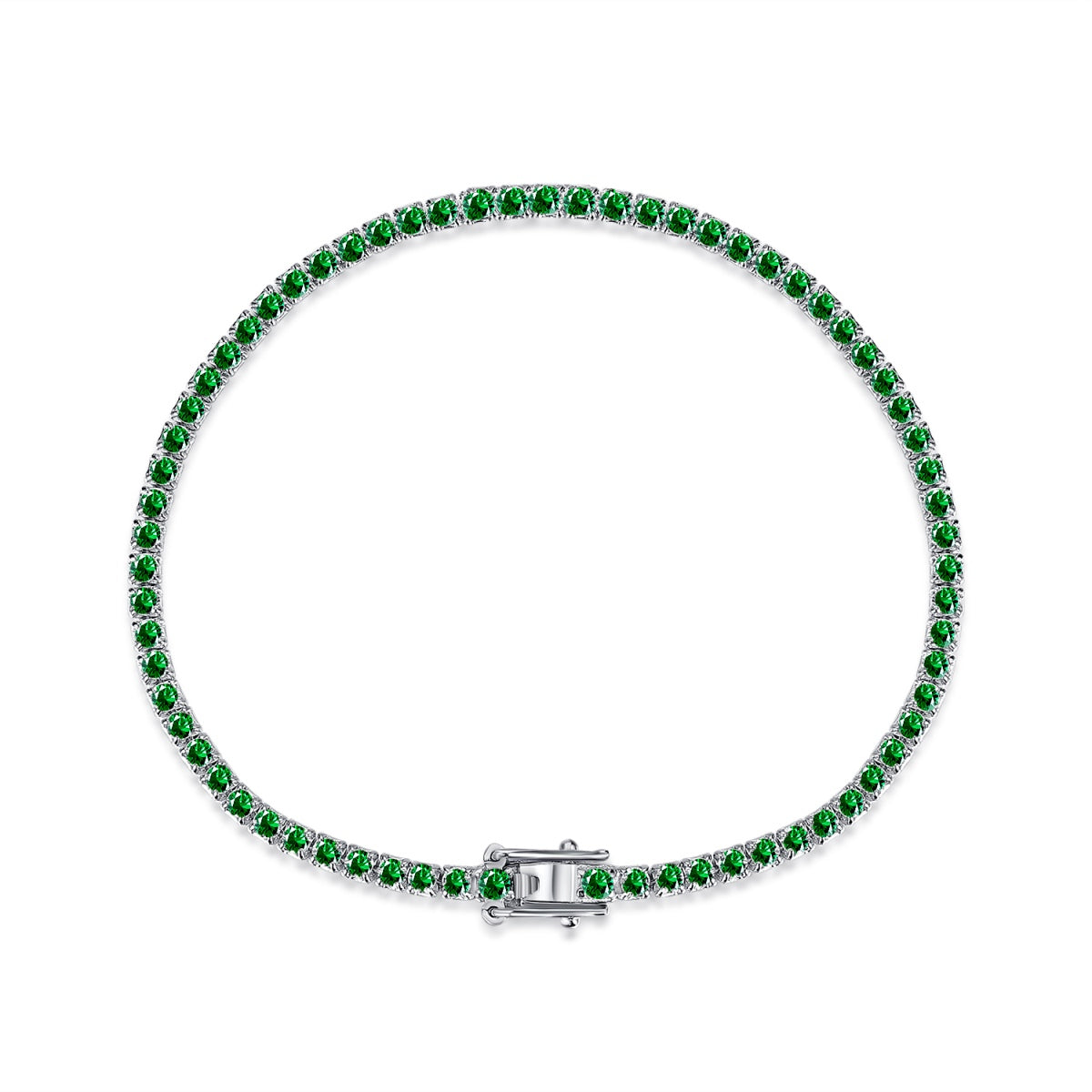 [Am jewelry]Dazzling Colorful Round Cut Daily Bracelet