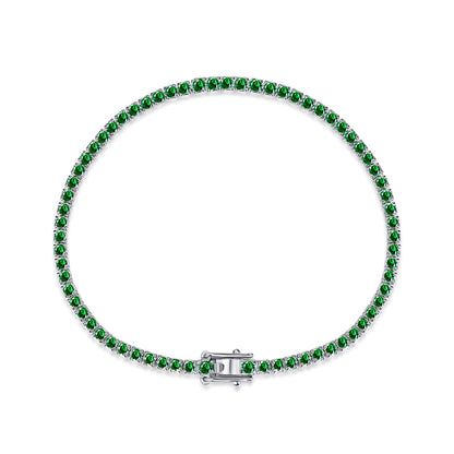 [Am jewelry]Dazzling Colorful Round Cut Daily Bracelet
