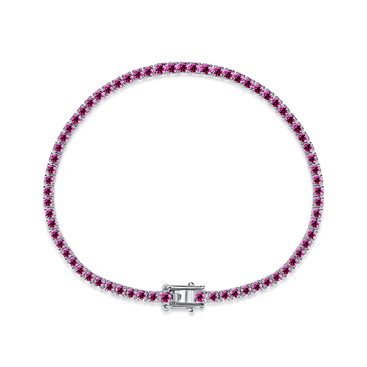 [Am jewelry]Dazzling Colorful Round Cut Daily Bracelet