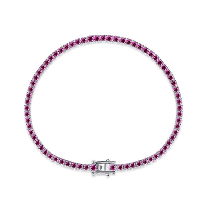 [Am jewelry]Dazzling Colorful Round Cut Daily Bracelet