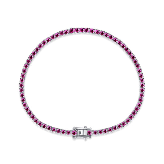 [Am jewelry]Dazzling Colorful Round Cut Daily Bracelet