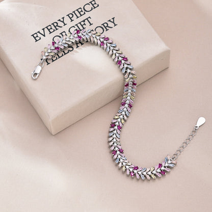 [Am jewelry]Dainty Radiant Emerald Cut Daily Bracelet