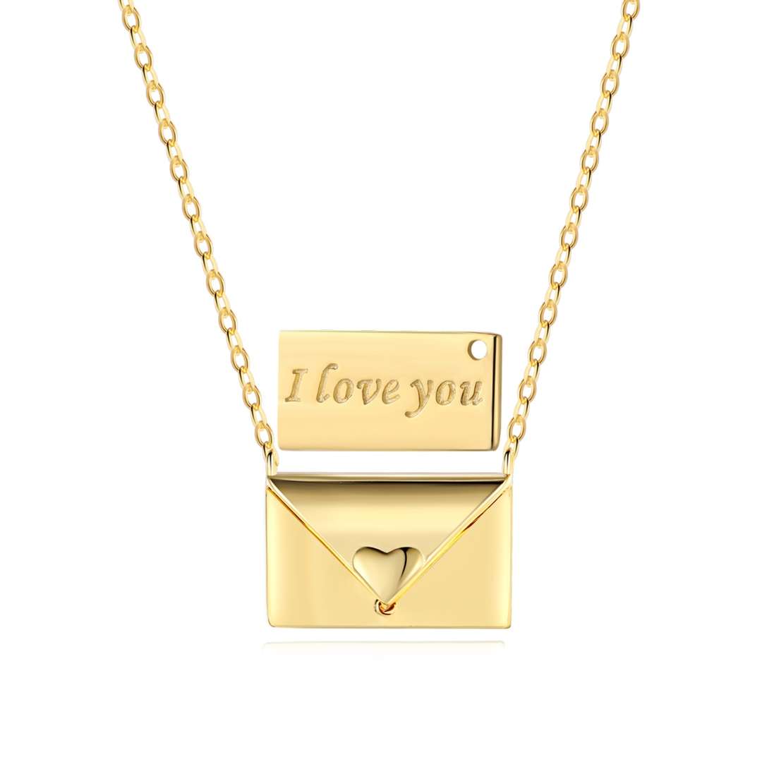 [Am jewelry]Envelope Heart Shape Mother's Day Necklace
