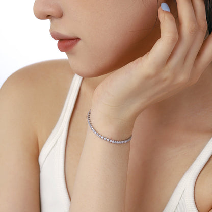 [Am jewelry]Dazzling Sparkling Round Cut Daily Bracelet
