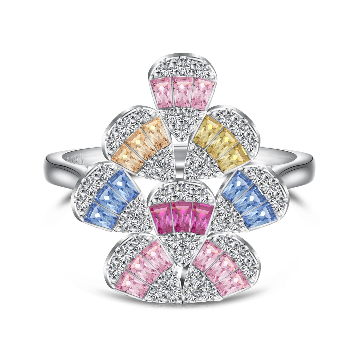 [Am jewelry]Sparkling Colorful Water Drop Shape Daily Ring