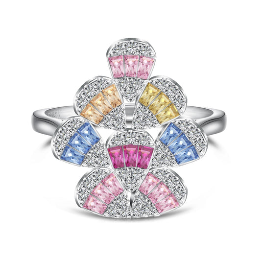 [Am jewelry]Sparkling Colorful Water Drop Shape Daily Ring