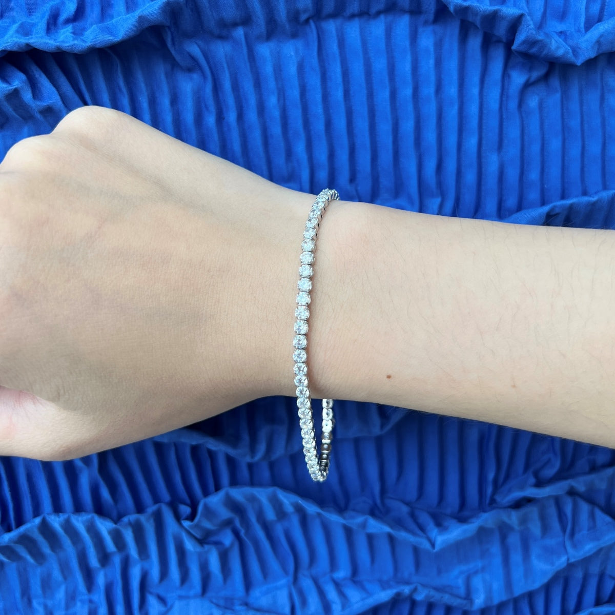 [Am jewelry]Sparkling Round Cut Daily Bracelet