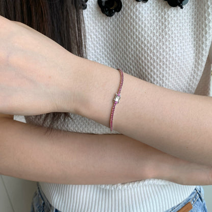 [Am jewelry]Dazzling Colorful Round Cut Daily Bracelet