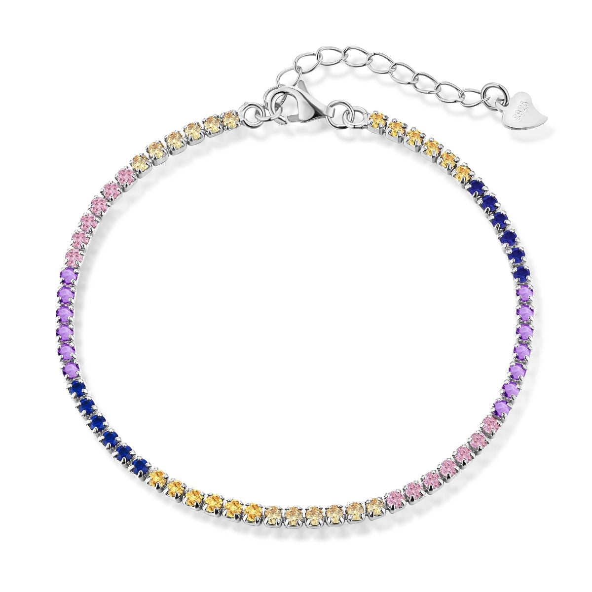 [Am jewelry]Radiant Shinning Princess Cut Tennis Bracelet
