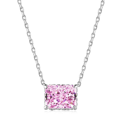 [Am jewelry]Luxurious Square Shape Colorful Necalack