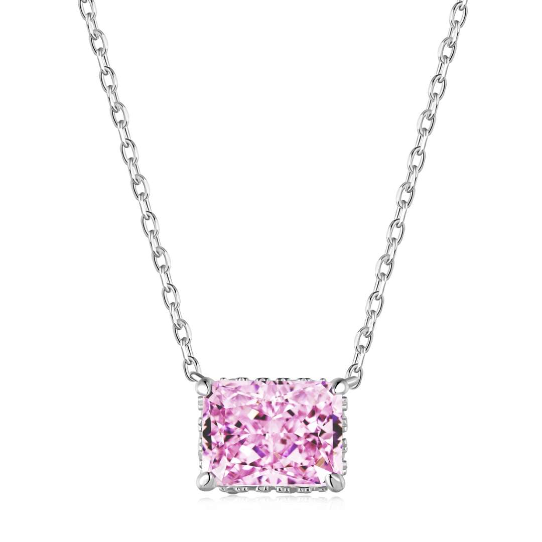 [Am jewelry]Luxurious Square Shape Colorful Necalack
