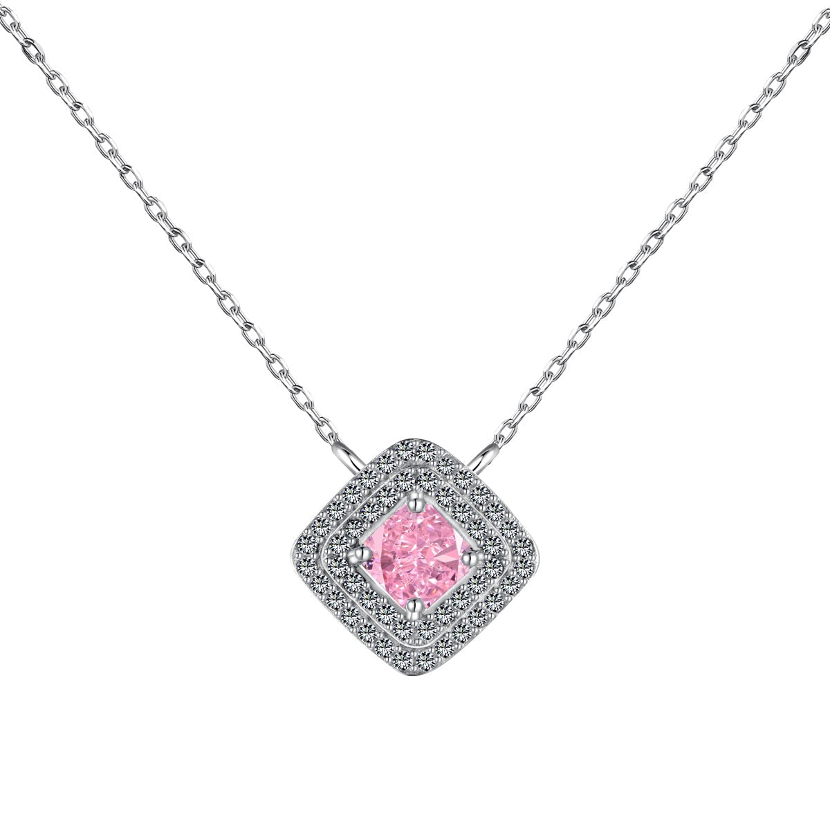 [Am jewelry]Sparkling Asscher Cut Necklace