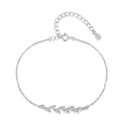[Am jewelry]Elegant Wheat Leaves Shape Bracelet