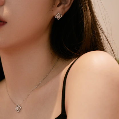[Am jewelry]Elegant Star Shape Princess Cut Daily Earrings