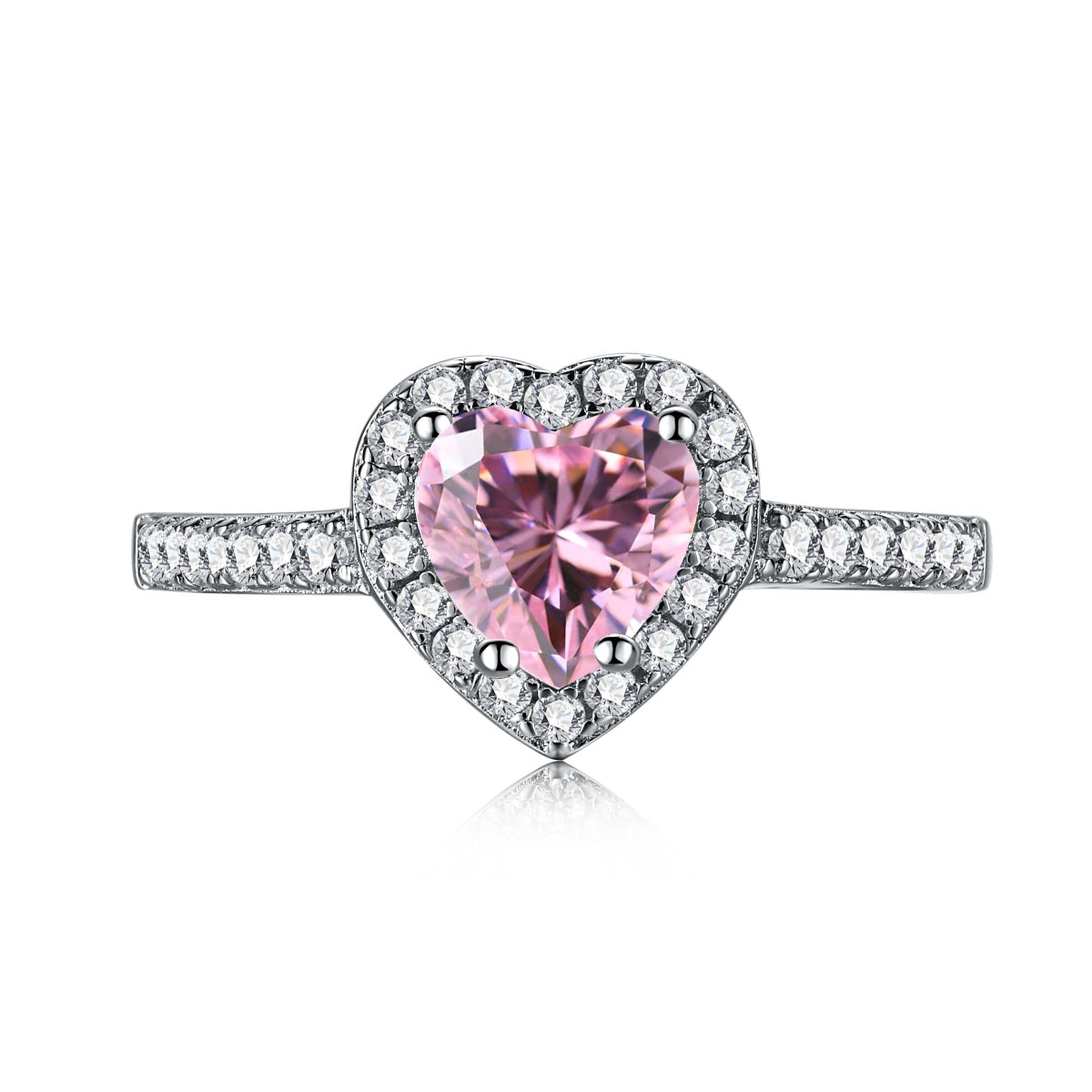 [Am jewelry]Eternity Splashy Romantic Heart Shape Lover Ring
