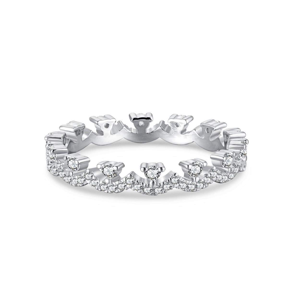 [Am jewelry]Elegant Resplendent Round Shape Party Ring