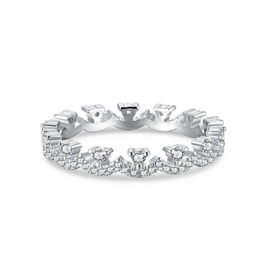 [Am jewelry]Elegant Resplendent Round Shape Party Ring