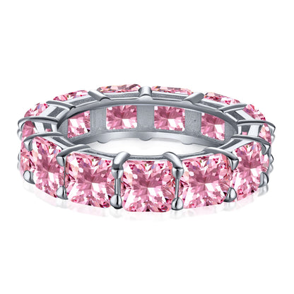 [Am jewelry]Elegant Princess Cut Tennis Ring