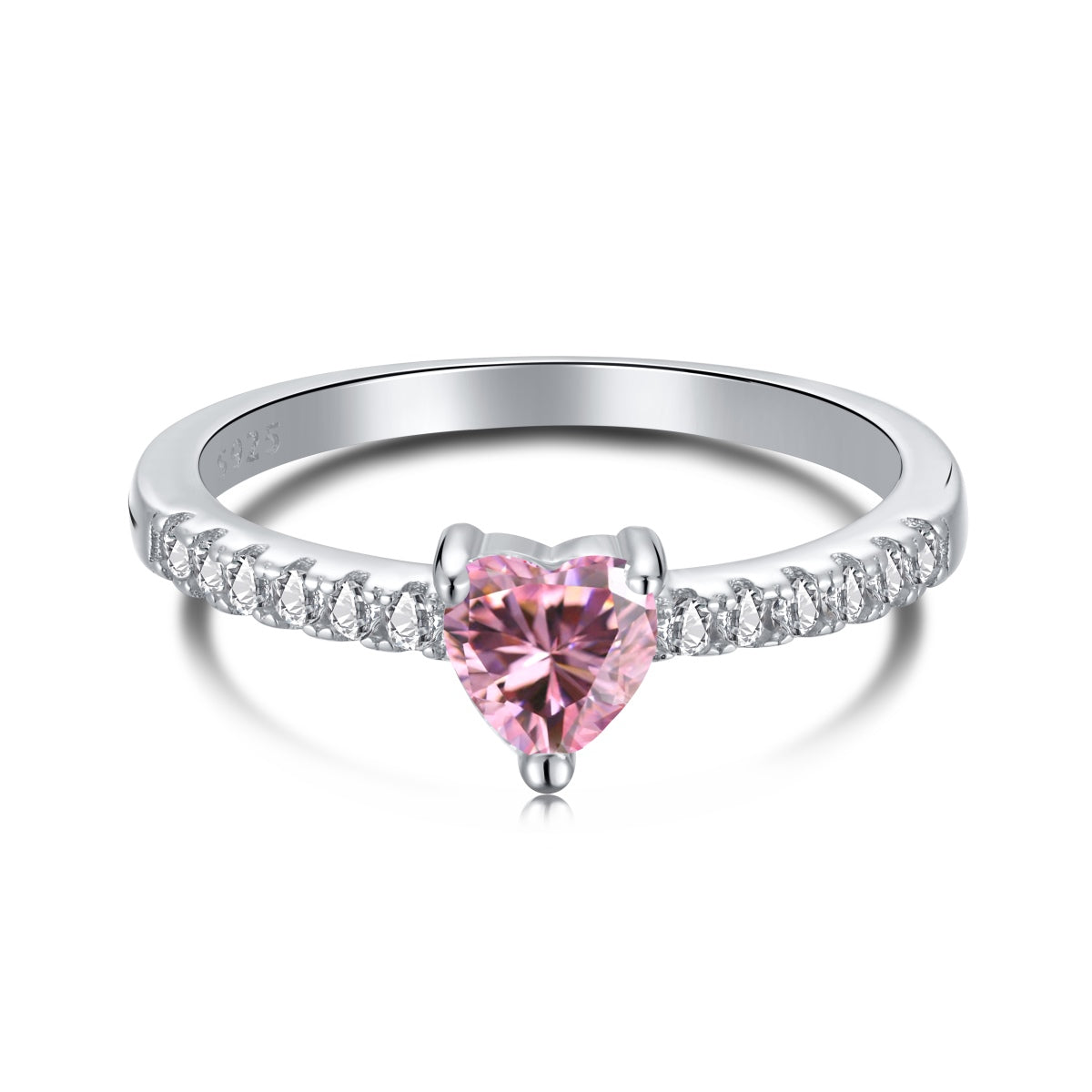 [Am jewelry]0.5 Carat CaratEternity Charming Heart Shape Lover Ring