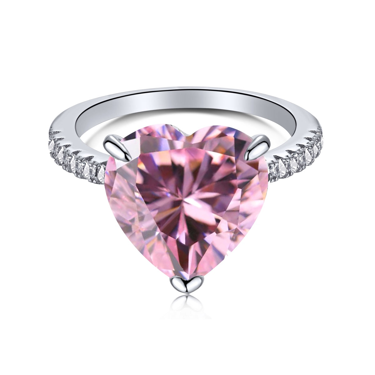 [Am jewelry]6.0 Carat Luxurious Sparkling Romantic Heart Cut Lover Ring