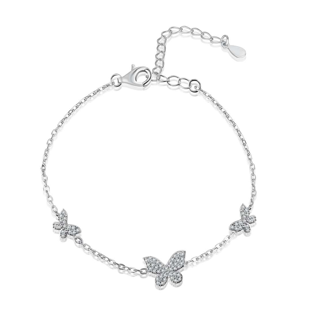 [Am jewelry]Delicate Butterfly Pendant Bracelet