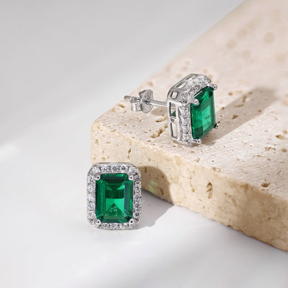 [Am jewelry]Luxurious Dainty Emerald Cut Banquet Earrings