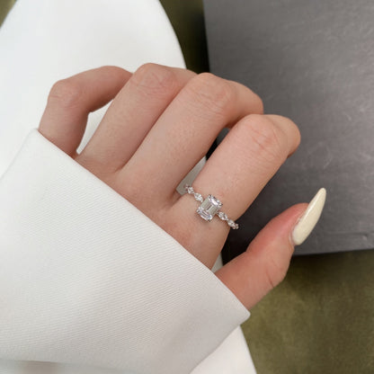 [Am jewelry]1.0 Carat Dainty Resplendent Radiant Cut Daily Ring