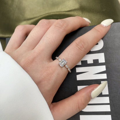 [Am jewelry]1.0 Carat Dainty Resplendent Radiant Cut Daily Ring
