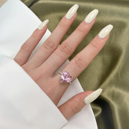 [Am jewelry]6.0 Carat Luxurious Sparkling Romantic Heart Cut Lover Ring