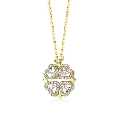 [Am jewelry]Ornate Heart Cut Flower Shape Necklace