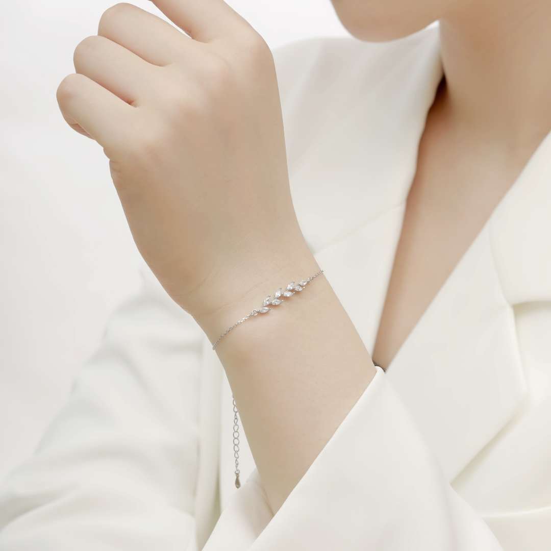 [Am jewelry]Elegant Wheat Leaves Shape Bracelet