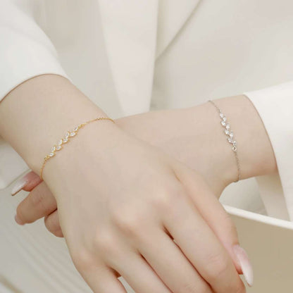 [Am jewelry]Elegant Wheat Leaves Shape Bracelet