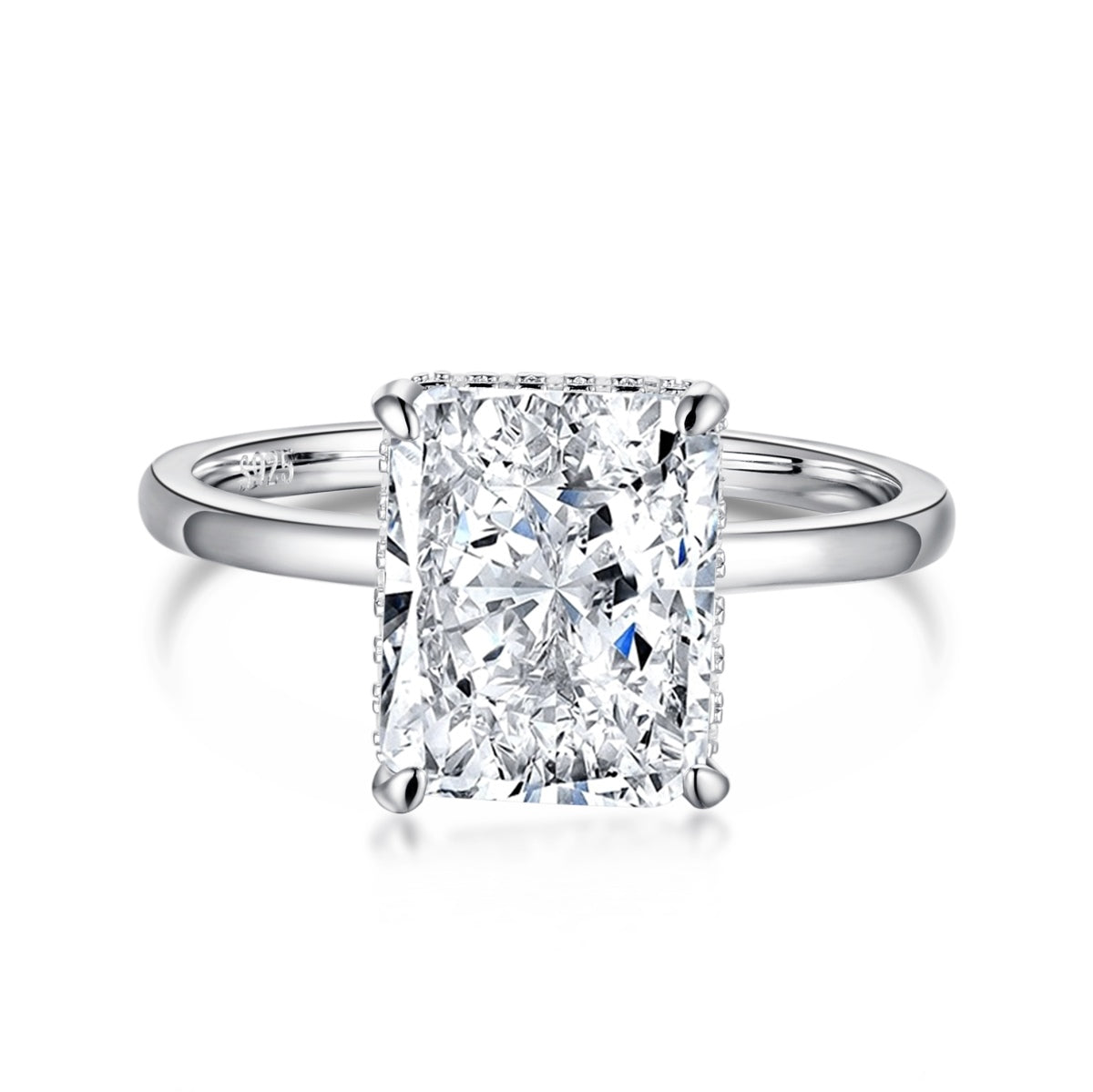 [Am jewelry]4.0 Carat Ornate Enchanting Radiand Cut Banquet Ring