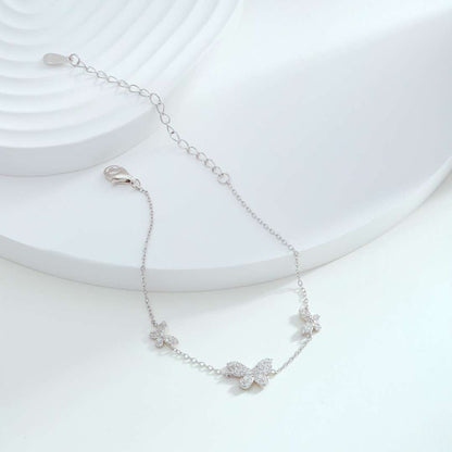 [Am jewelry]Delicate Butterfly Pendant Bracelet