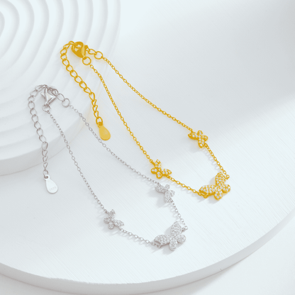 [Am jewelry]Delicate Butterfly Pendant Bracelet