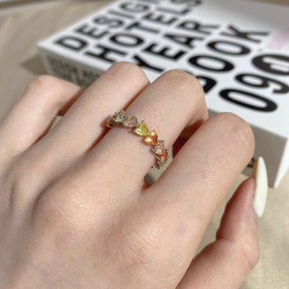[Am jewelry]0.25 Carat Radiant Romance Heart Cut Lover Ring