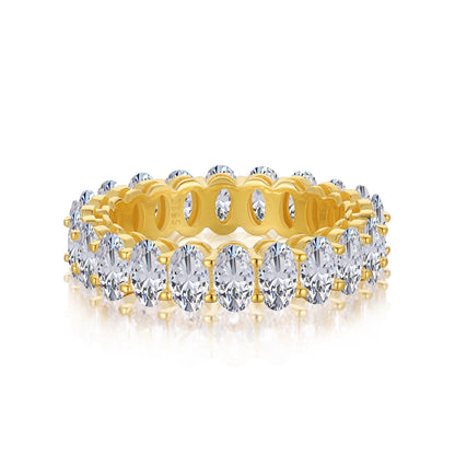 [Am jewelry]Ornate Oval Cut Tennis Ring