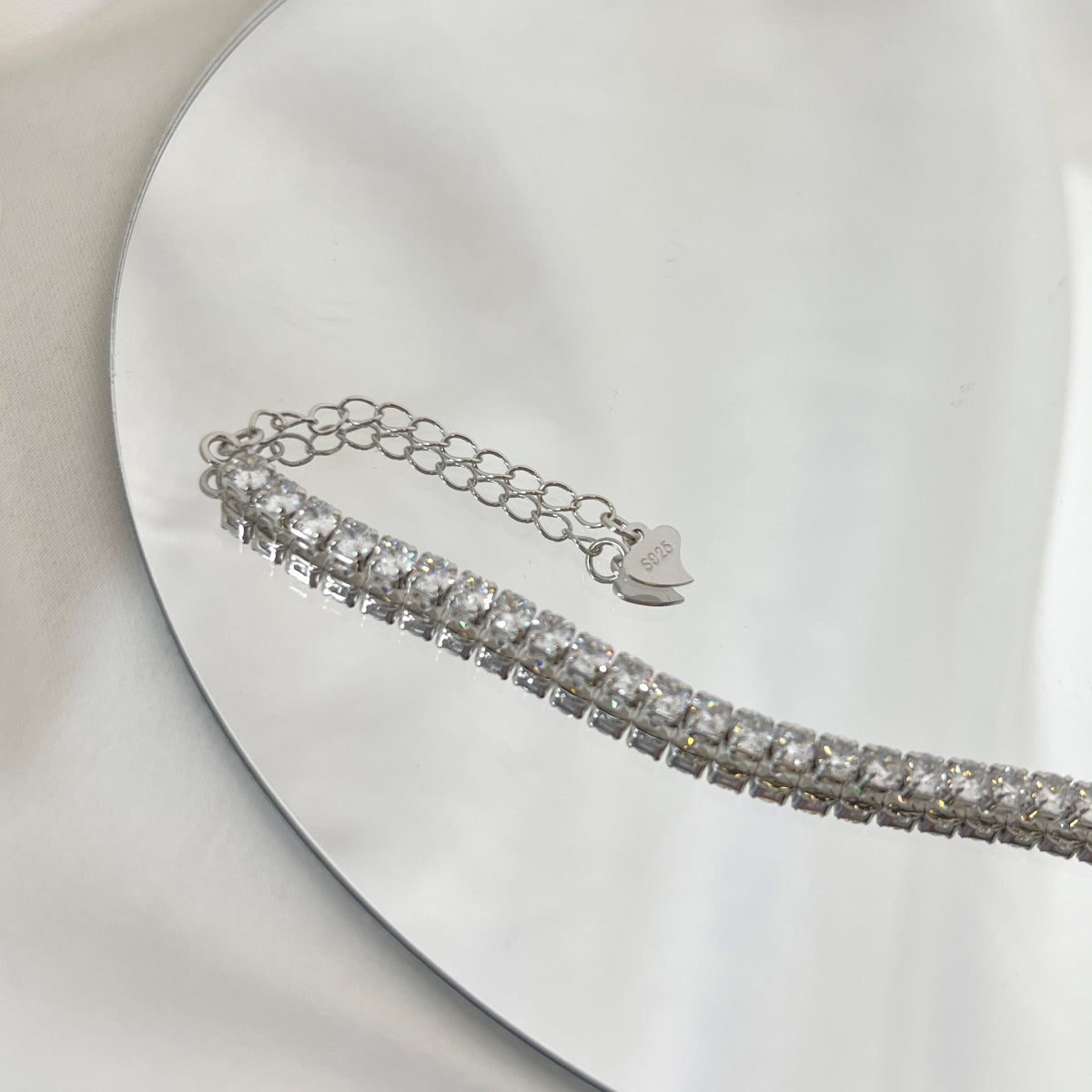 [Am jewelry]Sparkling Round Cut Daily Bracelet