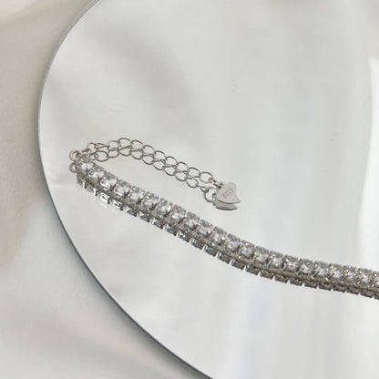 [Am jewelry]Sparkling Round Cut Daily Bracelet