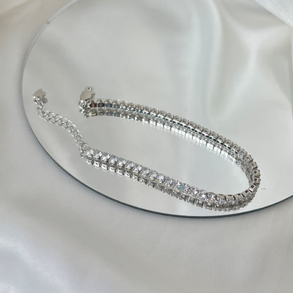 [Am jewelry]Sparkling Round Cut Daily Bracelet