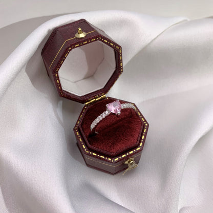 [Am jewelry]0.5 Carat CaratEternity Charming Heart Shape Lover Ring