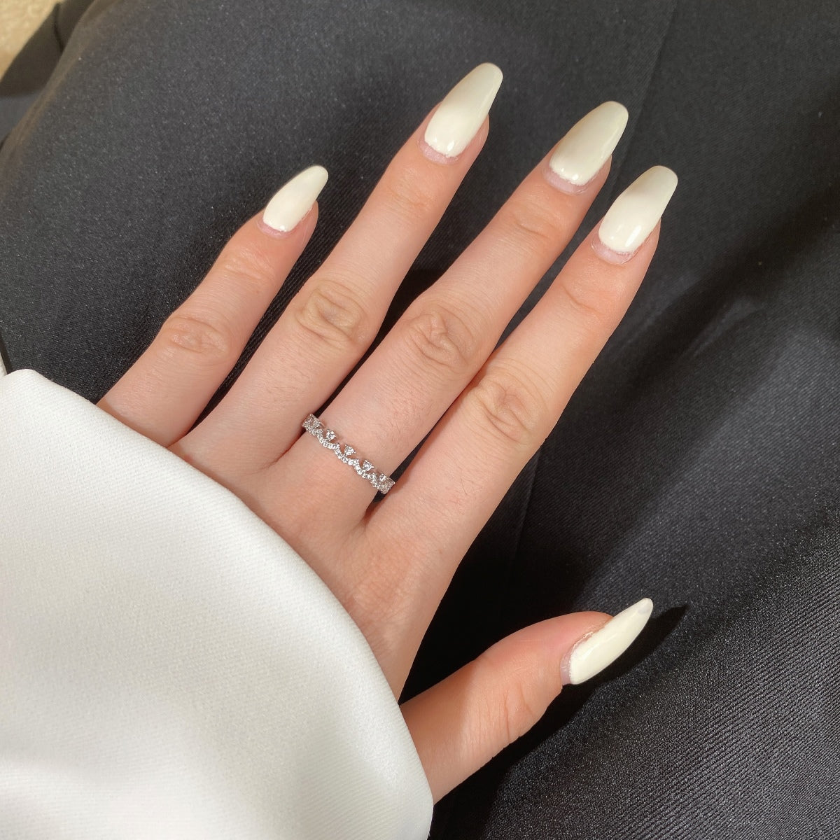 [Am jewelry]Elegant Resplendent Round Shape Party Ring