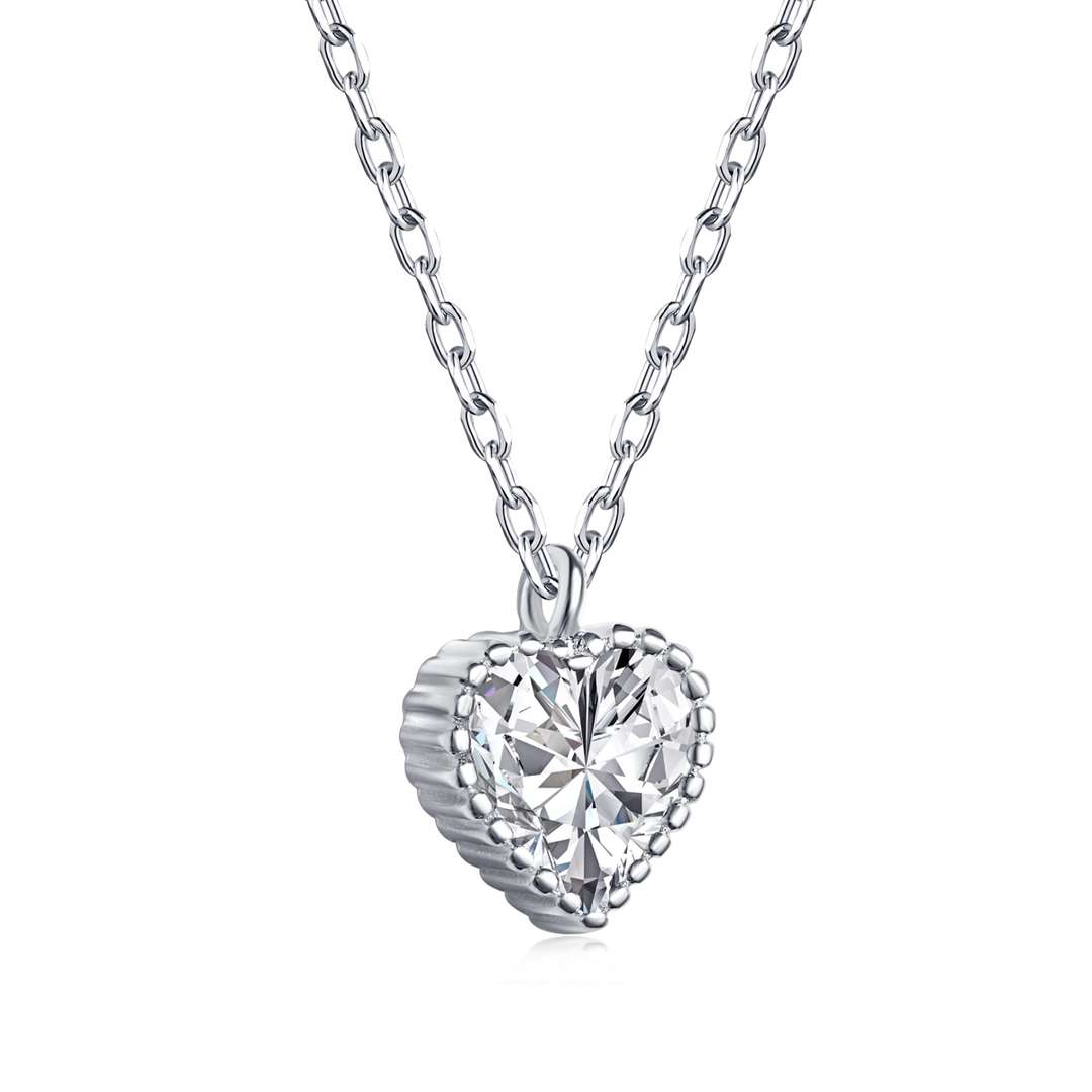 [Am jewelry]Ornate Heart Shape Necklace