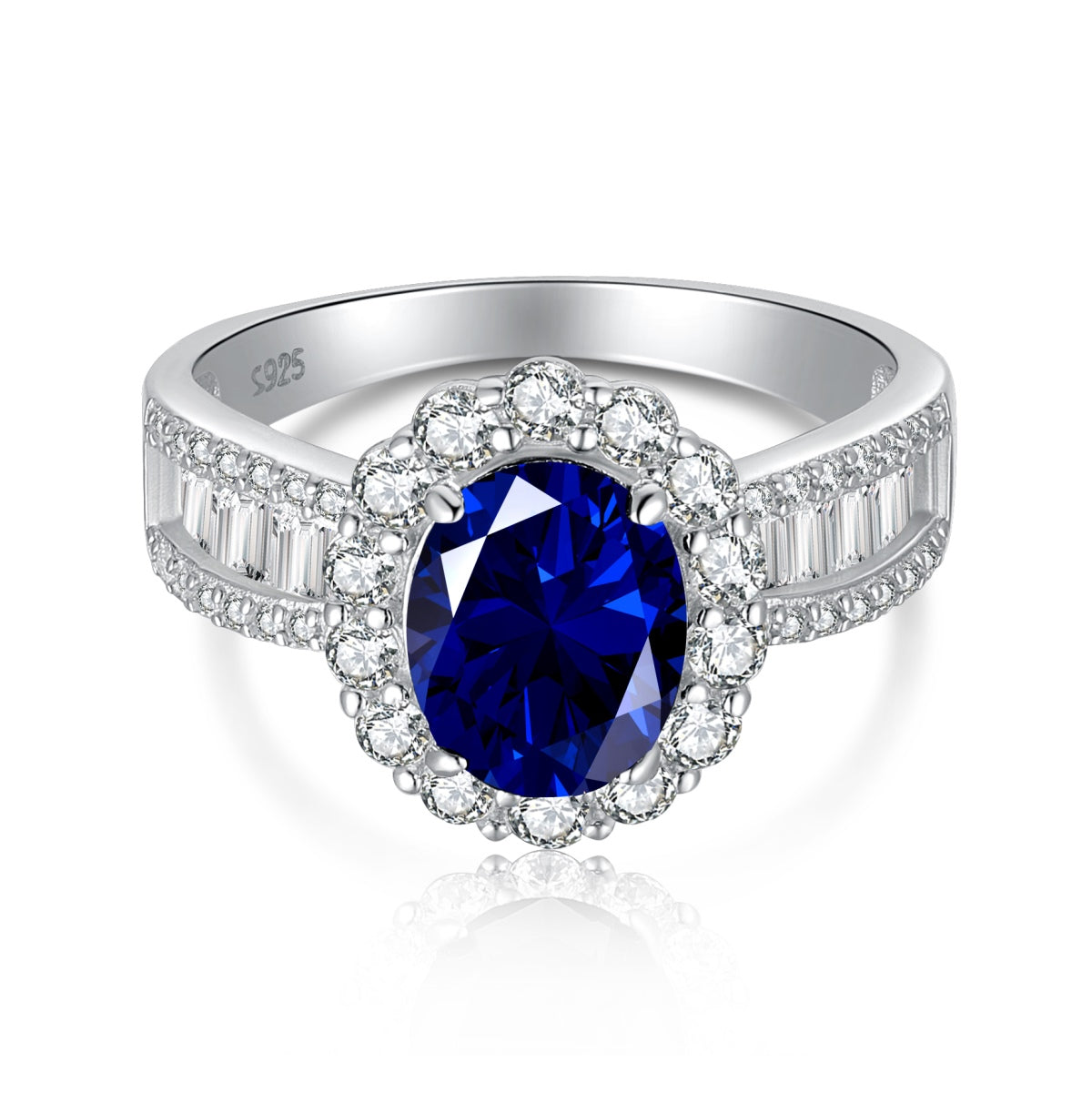 [Am jewelry]1.5 Carat Dazzling Charming Oval Cut Banquet Ring