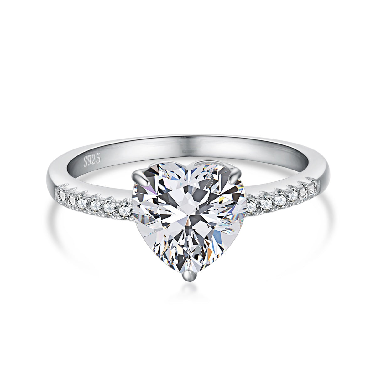 [Am jewelry]2.0 Carat Dazzling Lustrous Heart Cut Lover Ring