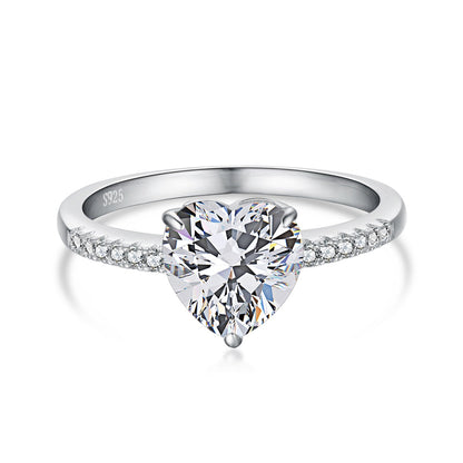 [Am jewelry]2.0 Carat Dazzling Lustrous Heart Cut Lover Ring