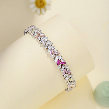 [Am jewelry]Dazzling Unique Multi Shape Daily Bracelet