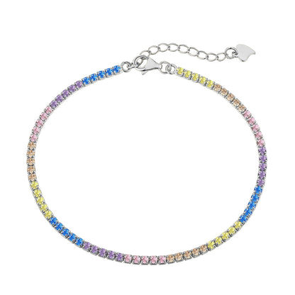 [Am jewelry]Dazzling Colorful Round Cut Daily Bracelet