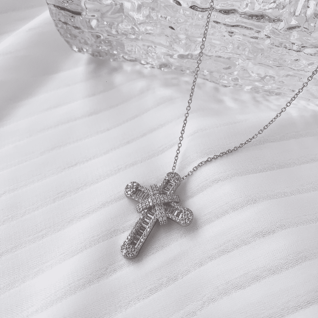 [Am jewelry]Gypsophila With Dimonds Necklace