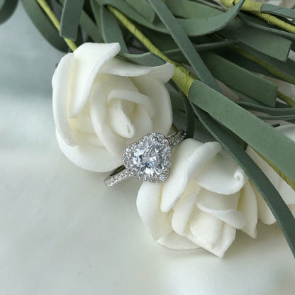 [Am jewelry]Eternity Splashy Romantic Heart Shape Lover Ring